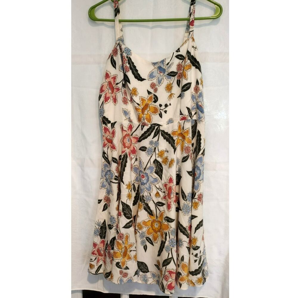 Old Navy Women's Large Floral Cami Dress Fit & Flare Lined Beach Spring Whimsy
